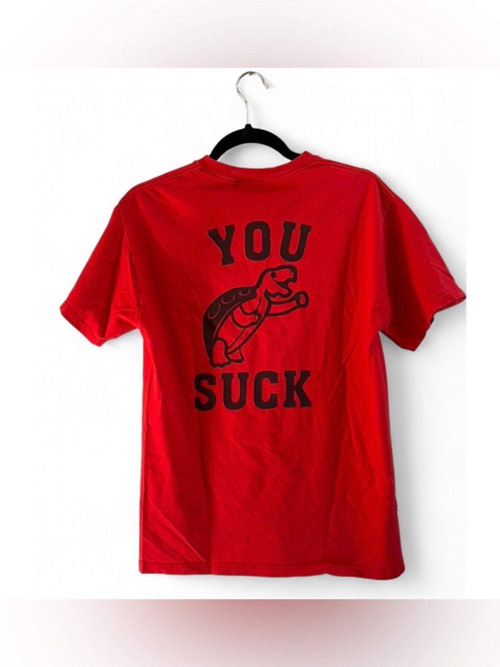 Hey! You Suck Y2K Vintage Fruit of the Loom Heavy Cotton Graphic Turtle T-Shirt